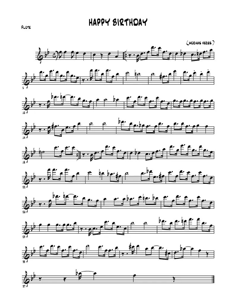 Happy Birthday Flute PDF