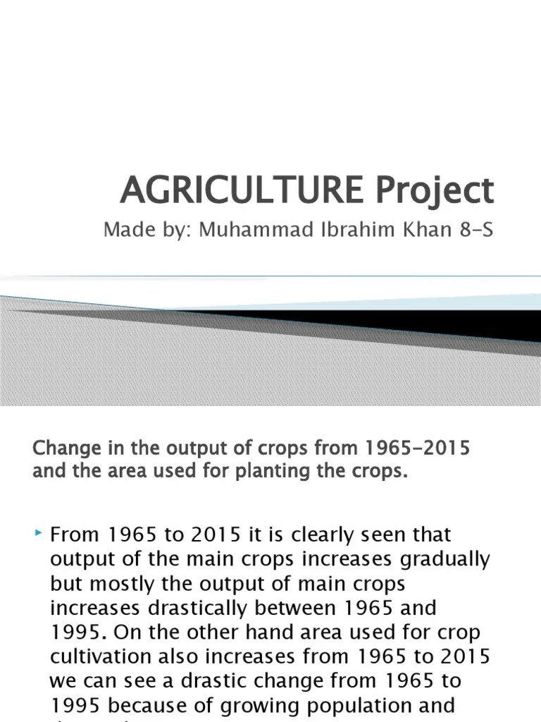 Agriculture Project PDF
