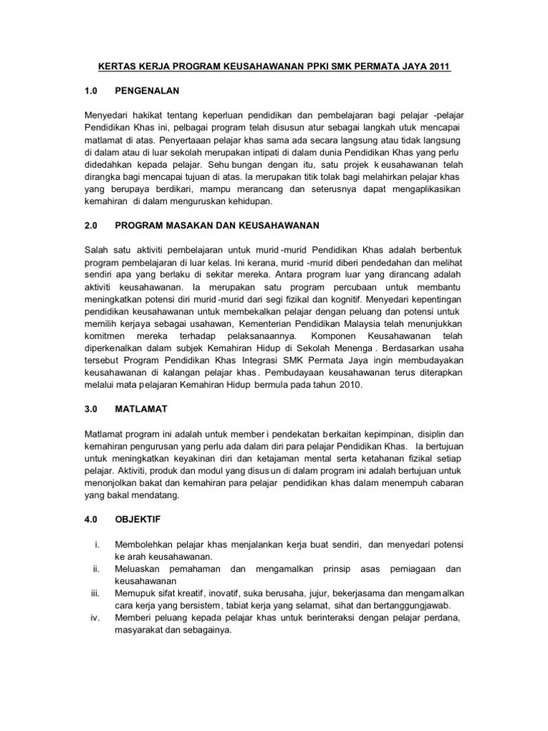 Cara Buat Kertas Kerja Program Panduan Ringkas Menulis Kertas Kerja