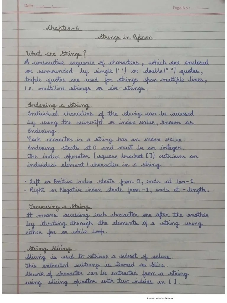 Strings in Python PDF