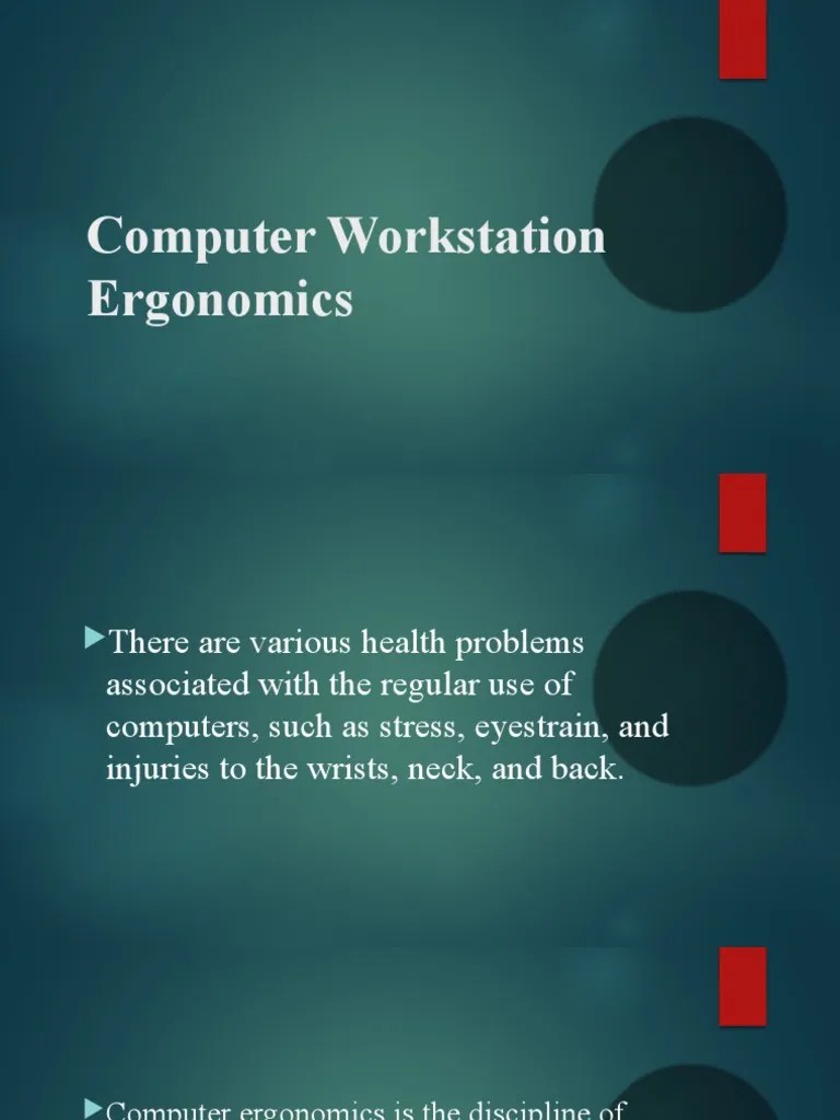 Computer Workstation Ergonomics Guidelines PDF Computer Keyboard