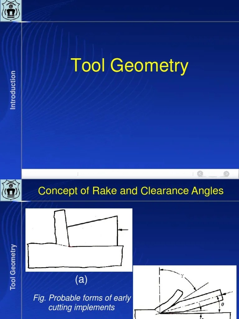 Understanding Tool Geometry Concepts of Rake, Clearance Angles, and