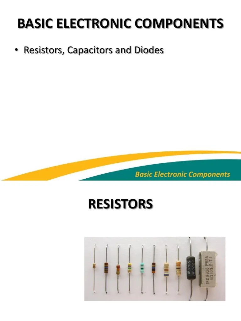 Lesson 4 Basic Electronic Components PDF Resistor Capacitor