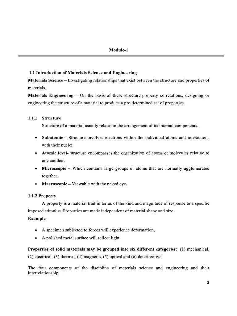 Introduction To Material Engineering PDF