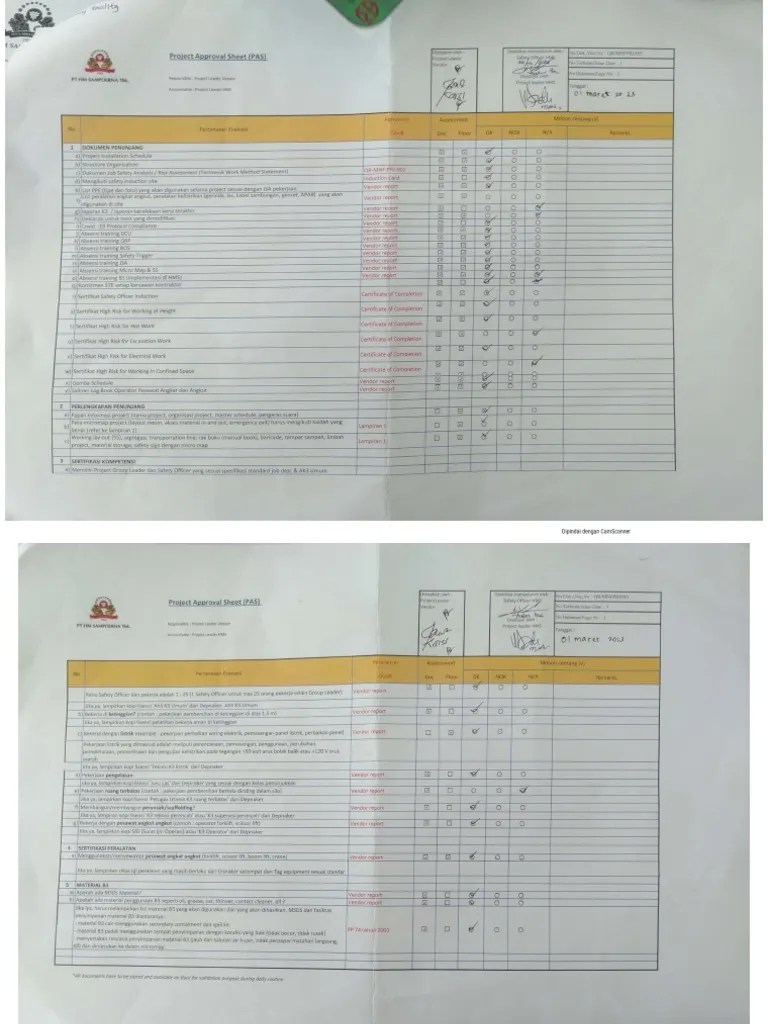 Project Approval Sheet (PAS) Temporary Facility PDF