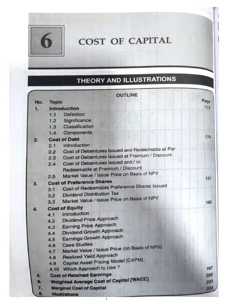 Cost of Capital PDF