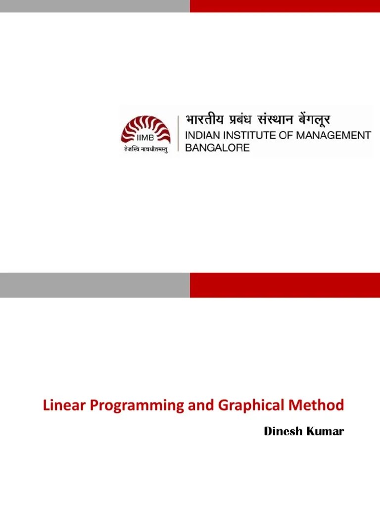 LP Introduction and Graphical Method2021 PDF Linear Programming