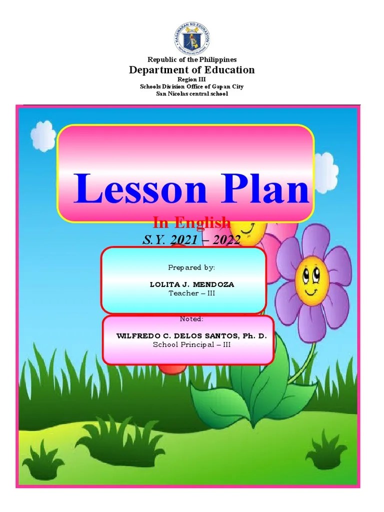 Cover Lesson Plan PDF