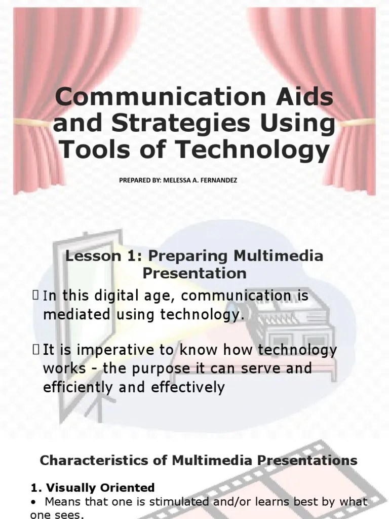 Communication Aids and Strategies PDF Multimedia Graphics
