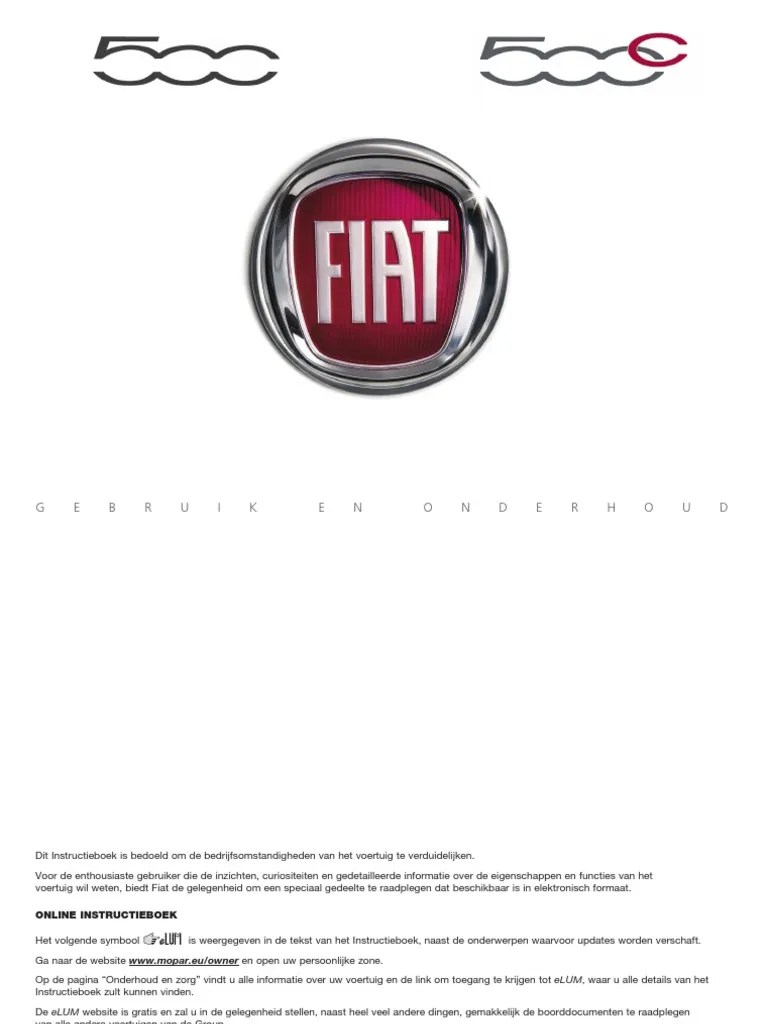 Handleiding Fiat 500 | PDF