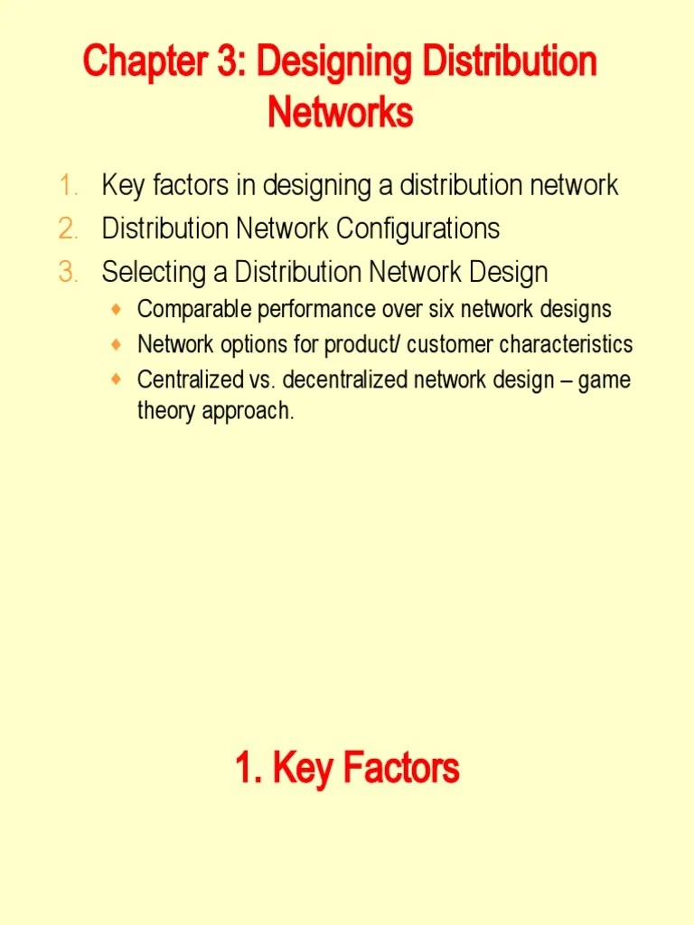 Chapter 3 Distribution Network Design PDF Inventory Retail