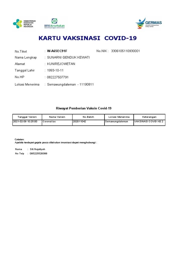 Kartu Vaksin Genduk PDF