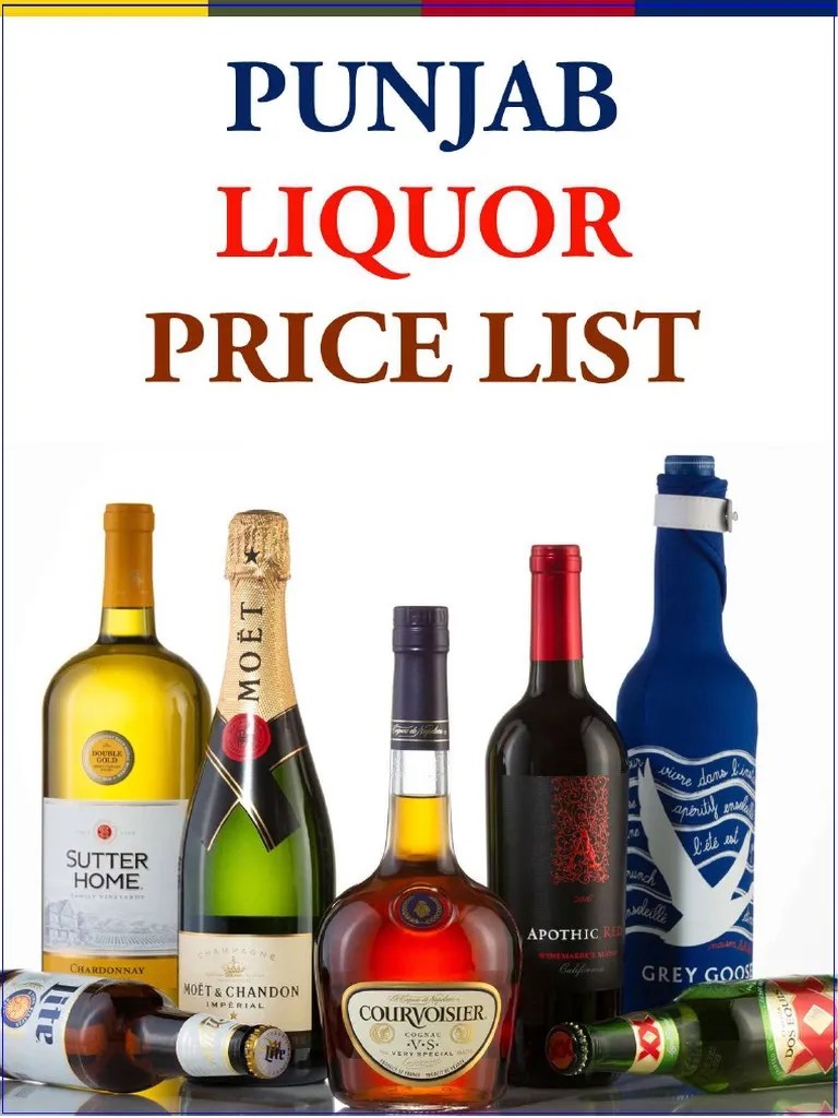 Instapdf in Punjab Liquor Price List 240 PDF Alcoholic Drinks