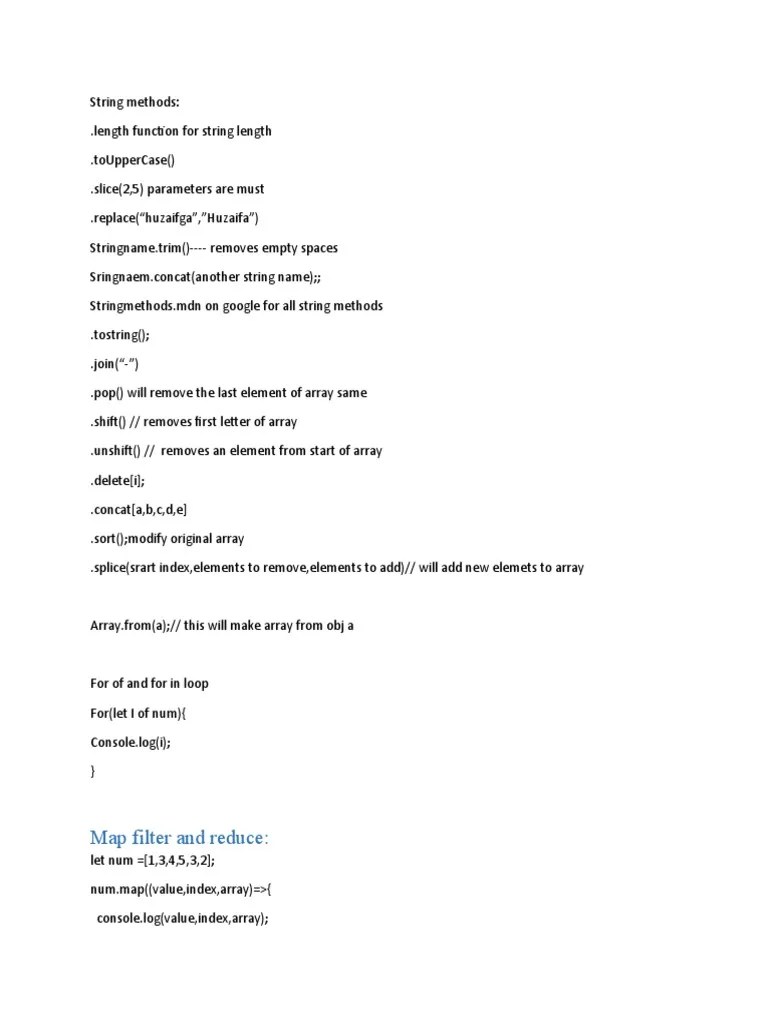 A Comprehensive Guide to JavaScript String, Array, and DOM Methods and