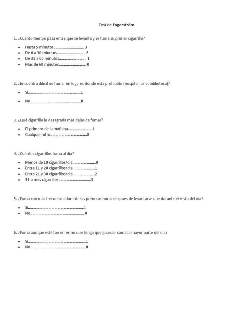 Test de Fagerström PDF