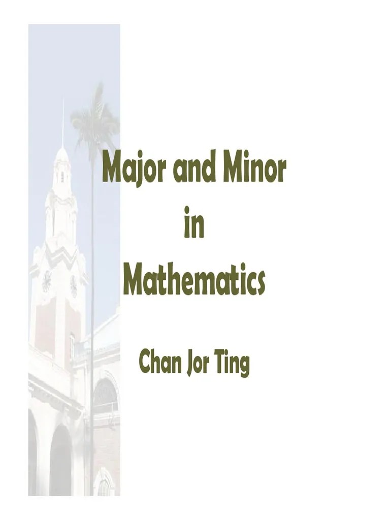 Math Major Minor PDF