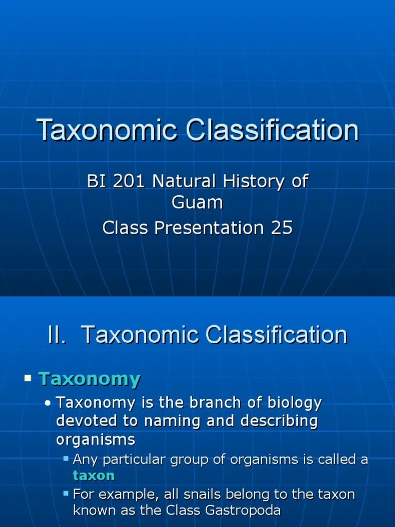 Taxonomic Classification PDF Taxonomy (Biology) Taxon
