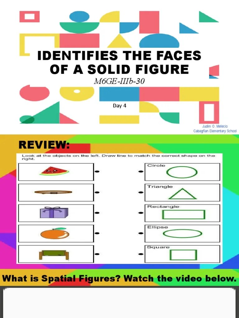 Identifies The Faces of A Solid Figure PDF