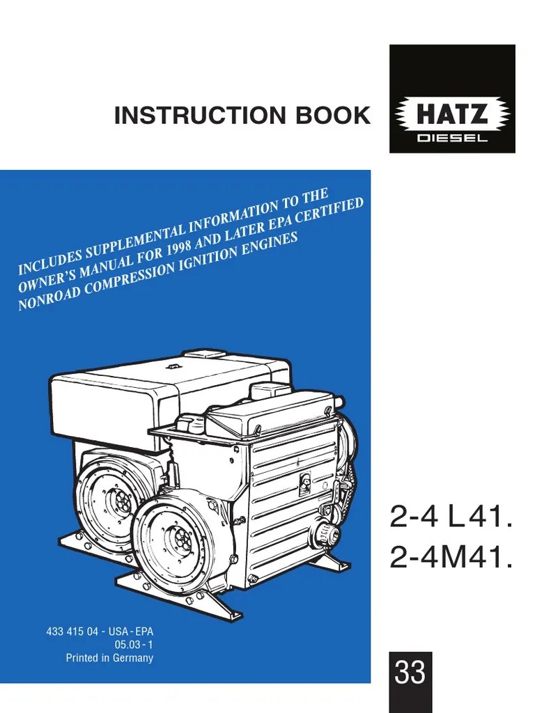 Hatz Diesel Parts Manual 4L and 4M | PDF | Internal Combustion Engine
