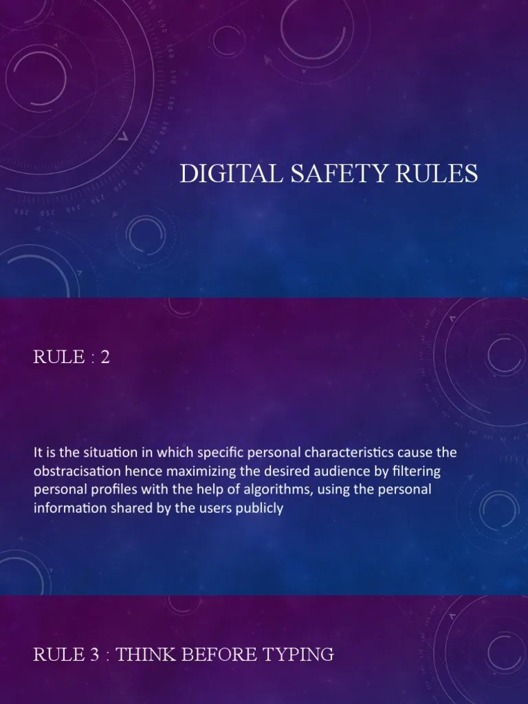 Digital Safety Rules PDF
