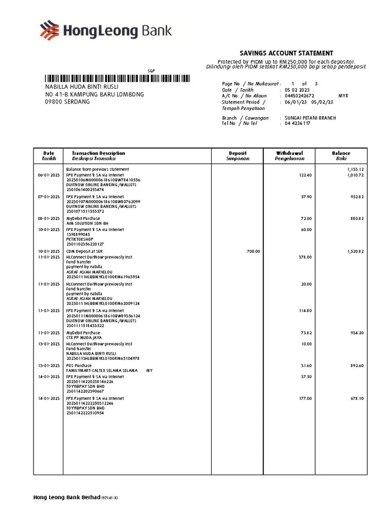 HLB Receipt20230302 PDF PDF Deposit Account Banks