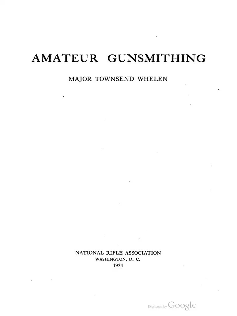 Amateur Gunsmithing PDF PDF Gun Barrel Rifle