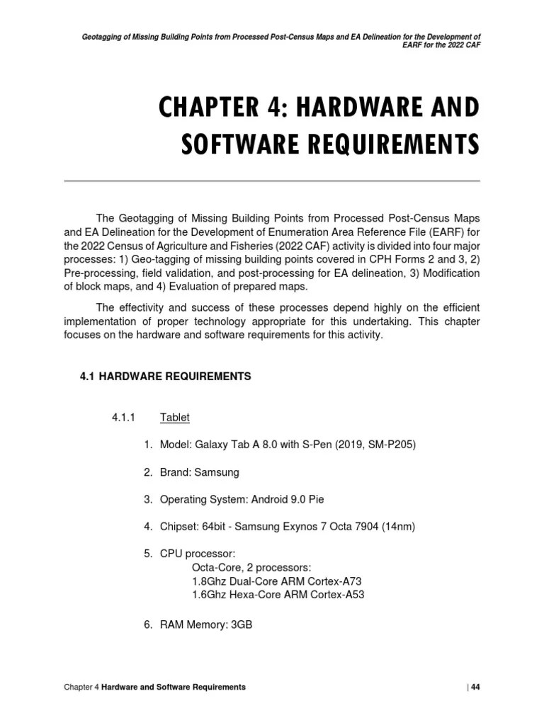 Chapter 04 Hardware and Software Requirements PDF PDF Computer