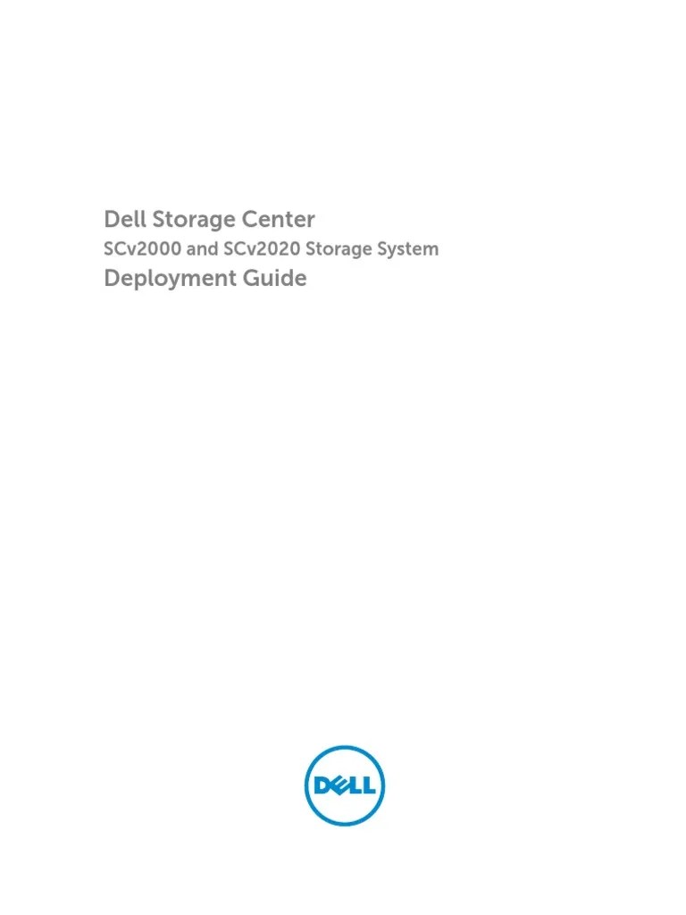 DELL Storage SCv2020 Manual PDF | PDF | Network Switch | Computer Data