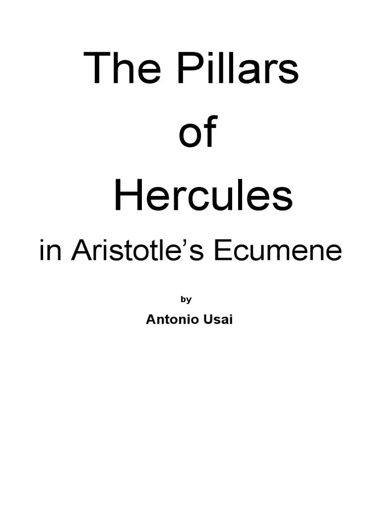The Pillars of Hercules in Aristotles Ec PDF PDF