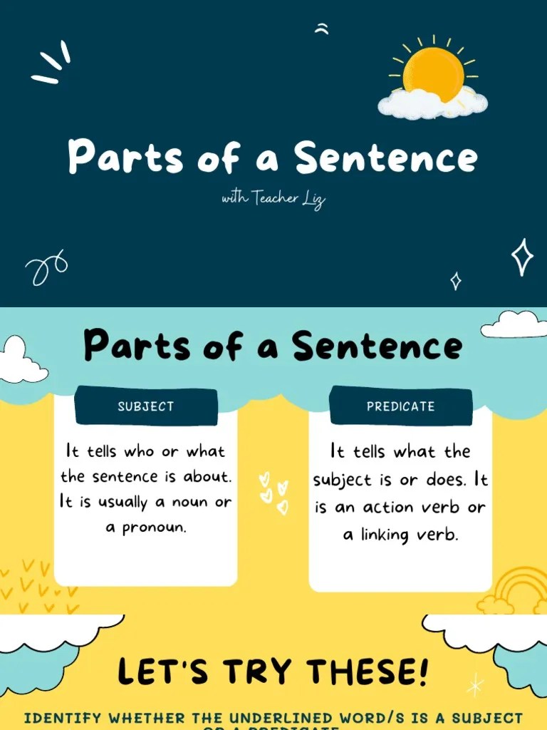 Parts of A Sentence | PDF
