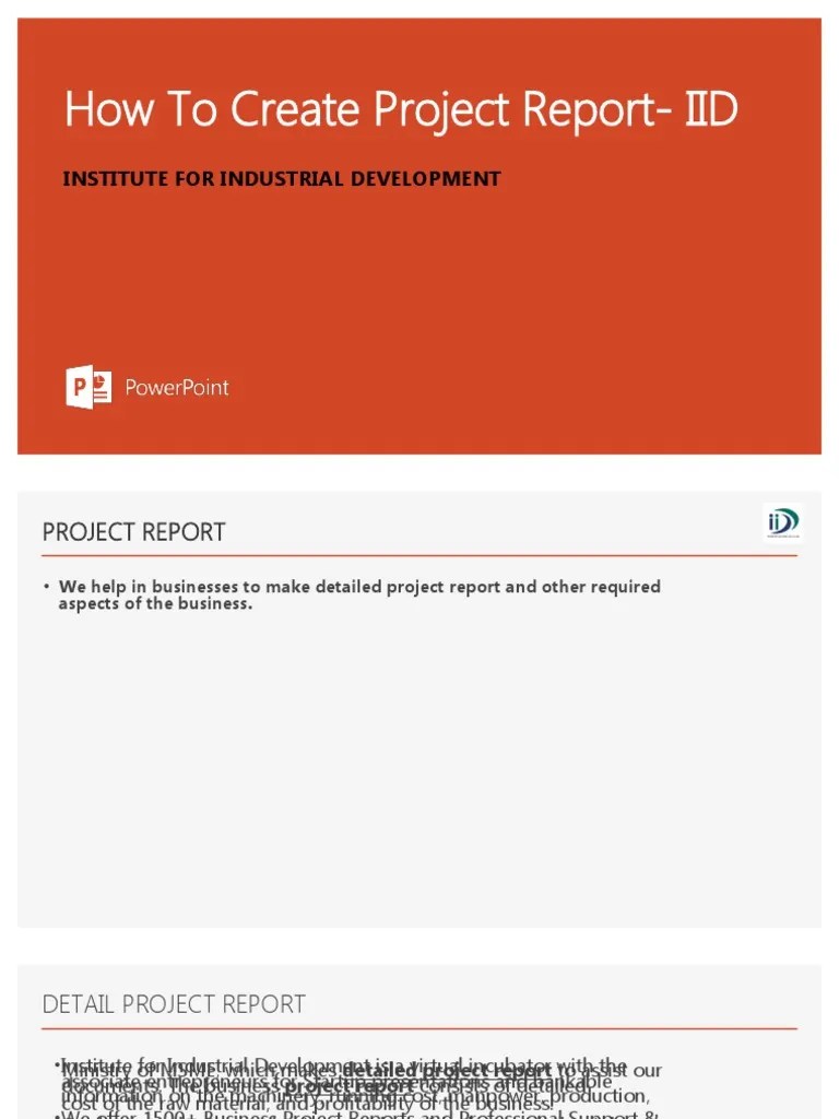 How To Create Project Report IID PDF Microsoft Power Point Software