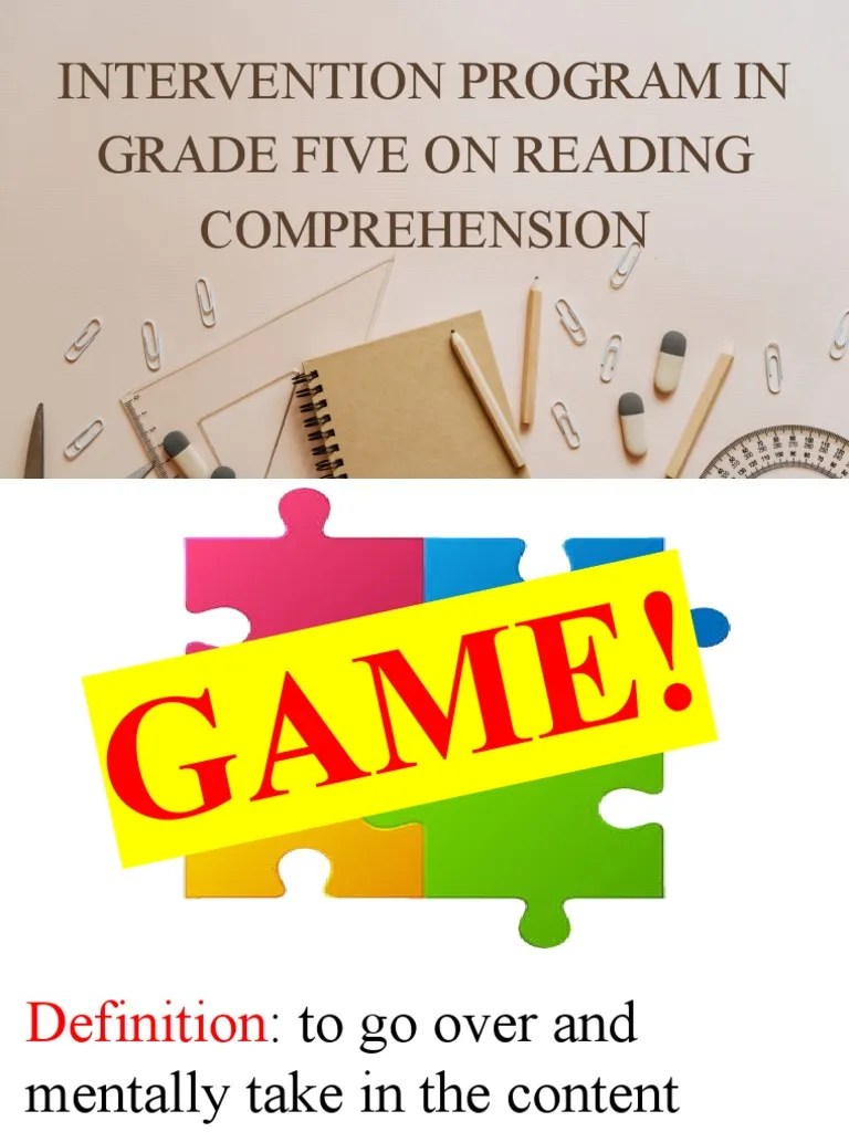 Reading Intervention PDF Reading Comprehension Human Communication