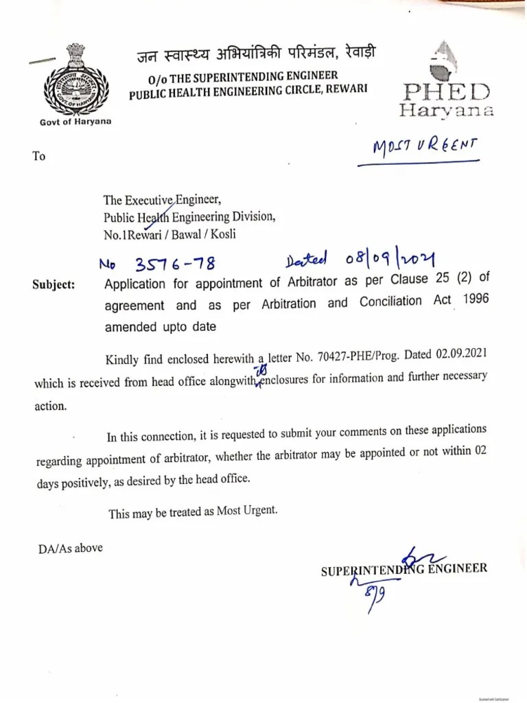 Application For Appointment of Arbitrator As Per Clause 25 (2) o 1 PDF PDF