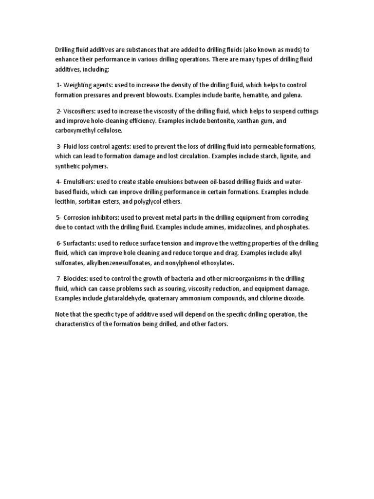 Drilling Fluid Additives PDF