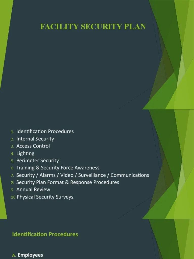 Facility Security Plan PDF Background Check Employment