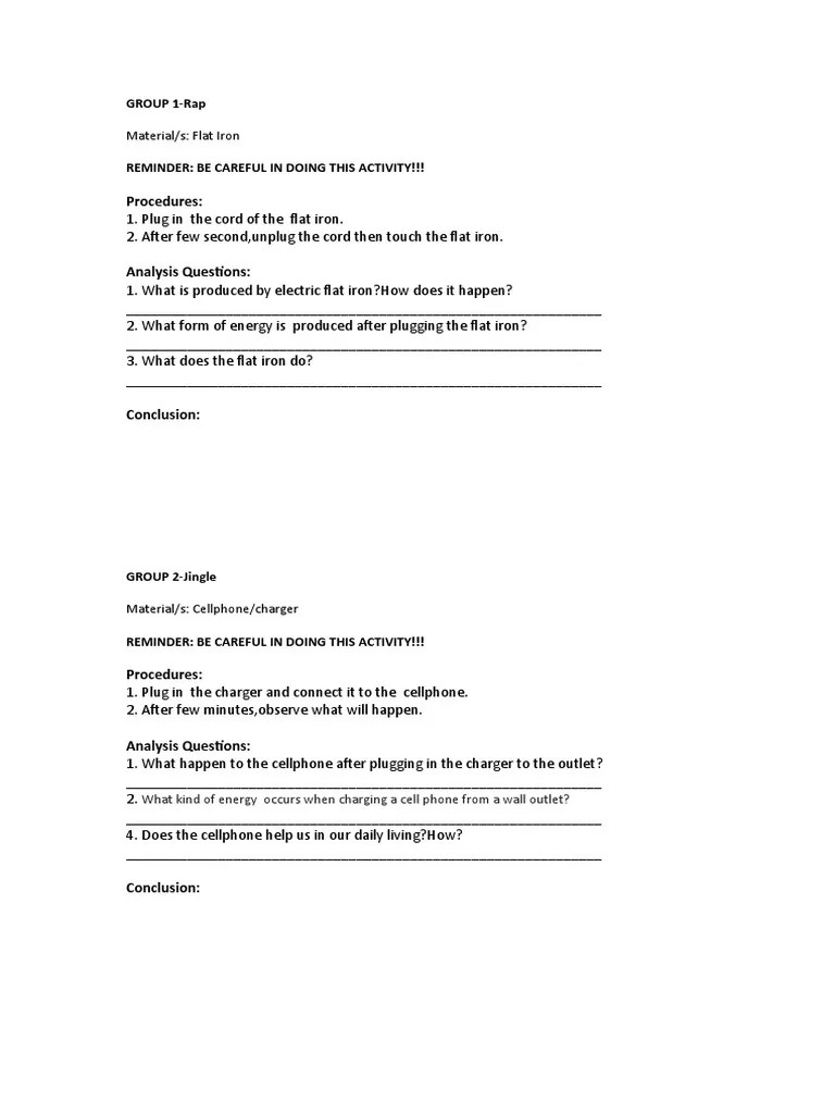 An Investigation into Electrical Energy How Flat Irons and Cell Phones