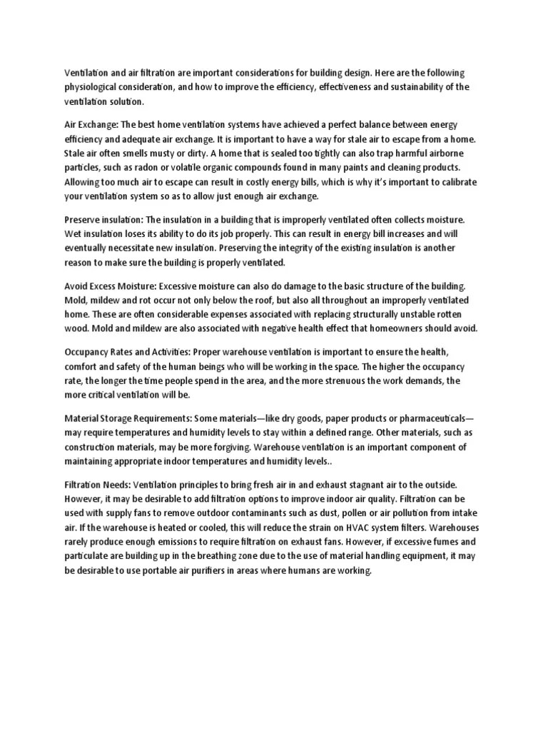 Dilution Ventilation PDF Ventilation (Architecture) Duct (Flow)