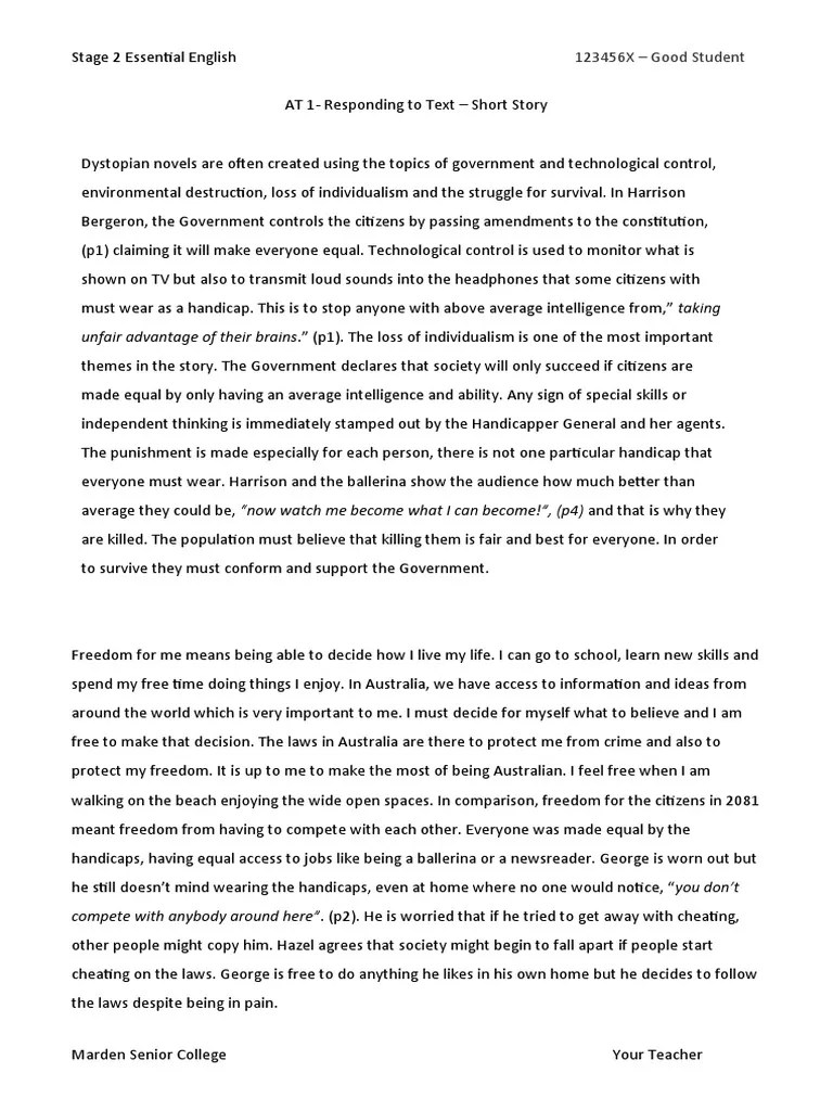 Short Story Example PDF