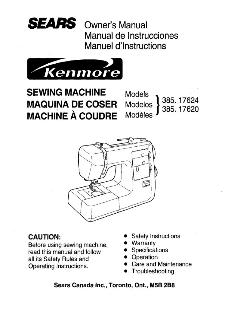 Kenmore Sewing Machine 385 | PDF | Sewing Machine | Textile Arts