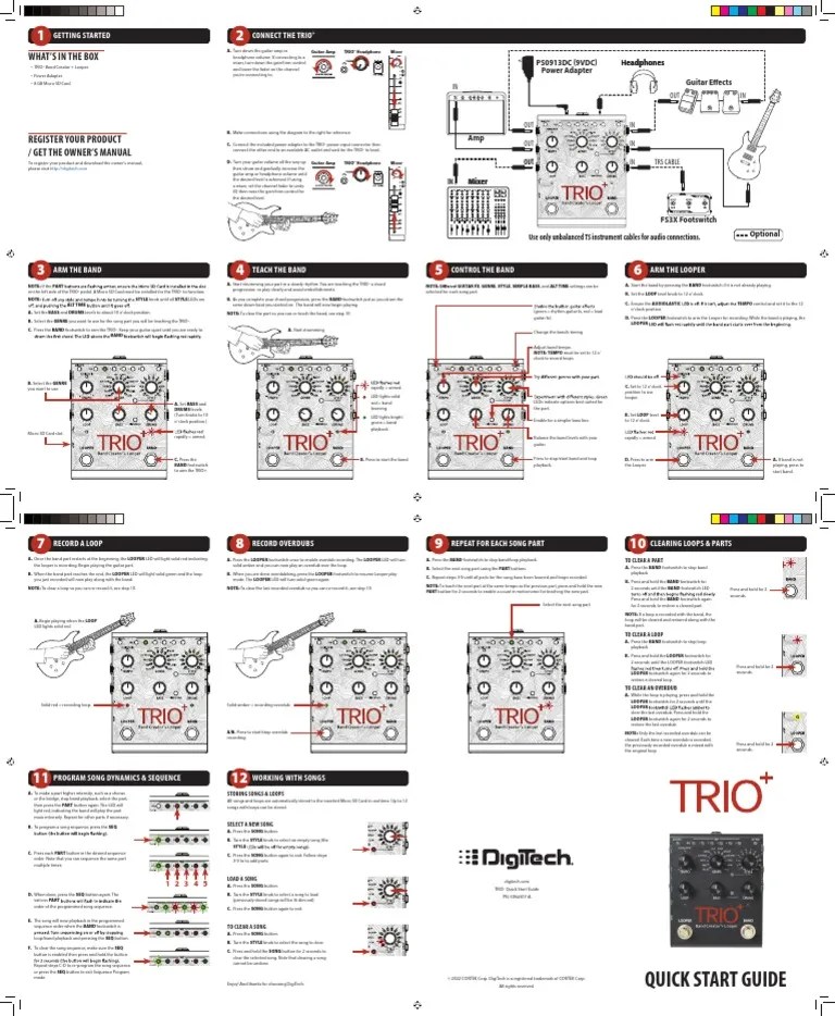 Digitech TrioPlus Quick Start 5064507A PDF PDF Guitars Popular Music