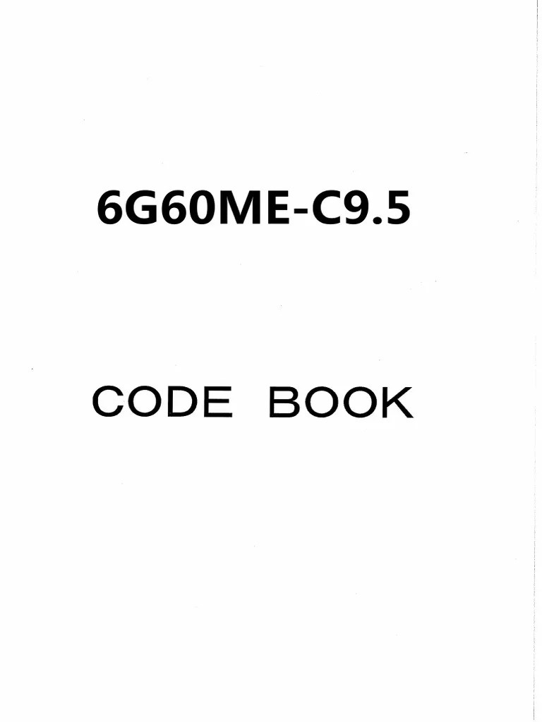 Parts List and Drawings for 6G60ME-C 9.5 HPSCR Marine Engine | PDF