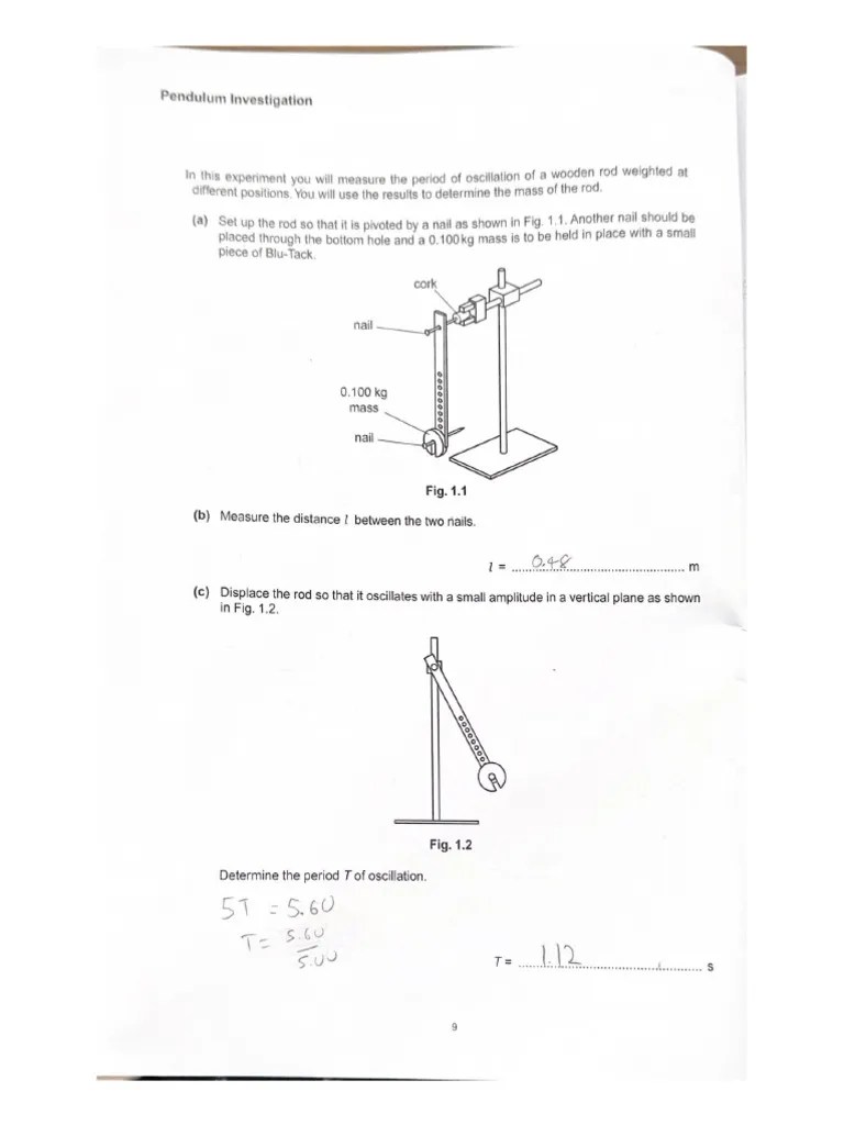 Pendulum Investigation PDF