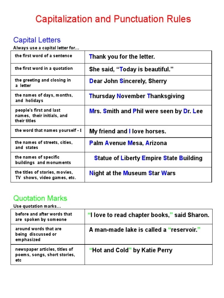 Capitalization 2 PDF Punctuation Ellipsis