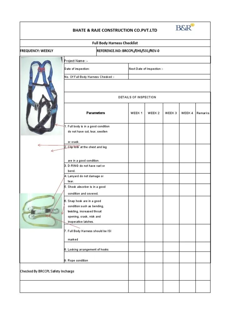 531..Full Body Harness Checklist PDF
