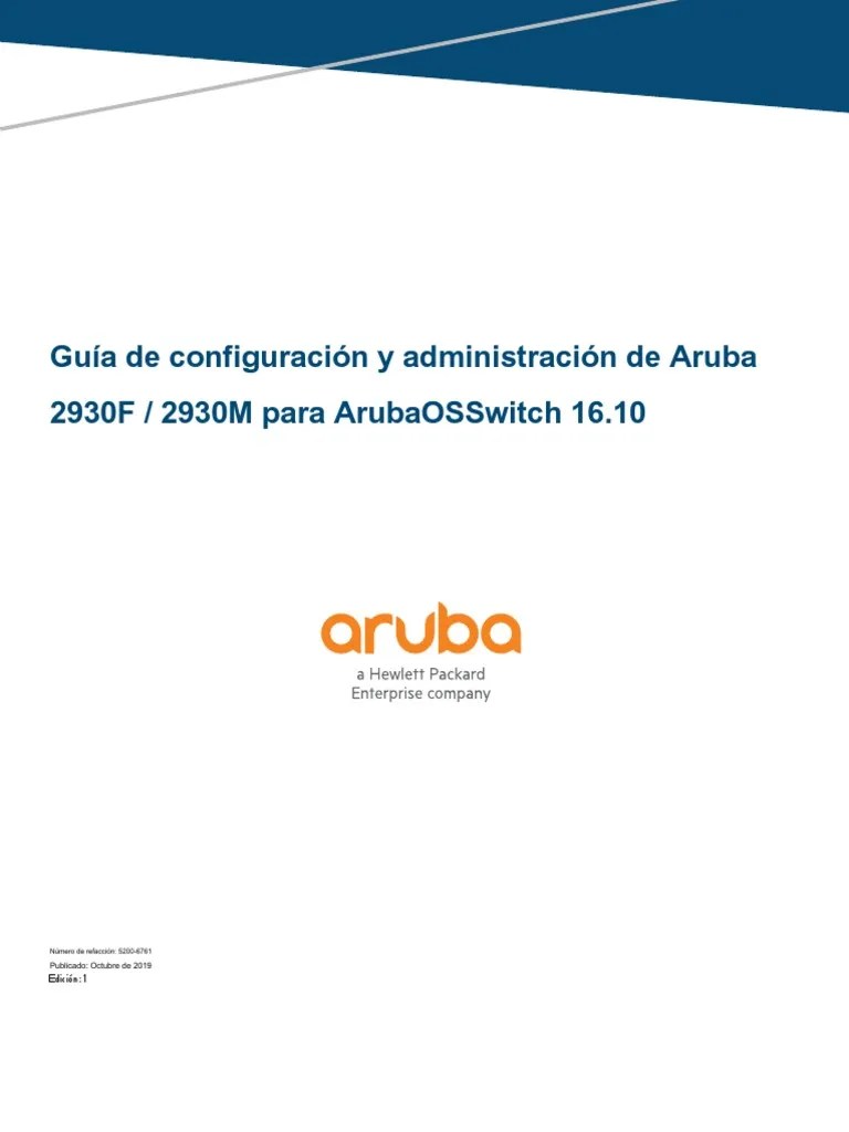 HPE A00091307en Us 16.10 Aruba 2930F 2930M Management and