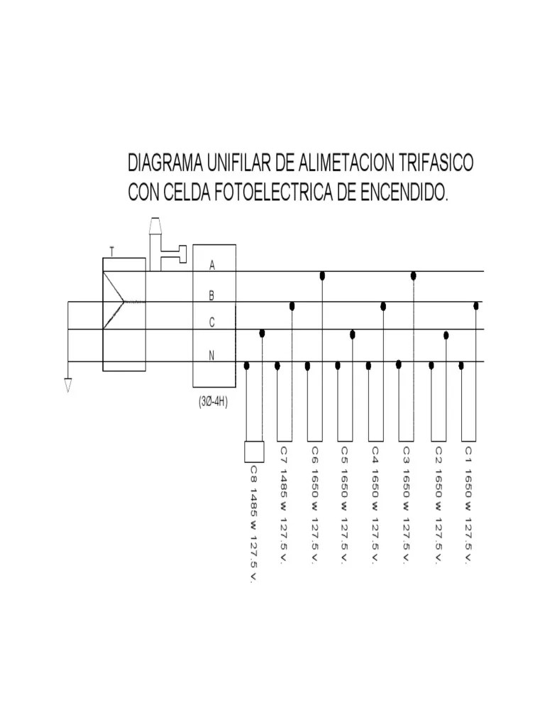 DIAGRAMA UNIFILAR-Modelo PDF | PDF