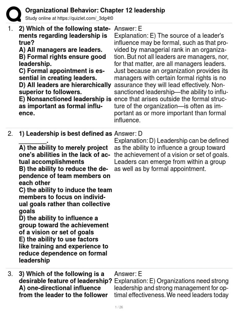 Leadership Questions PDF