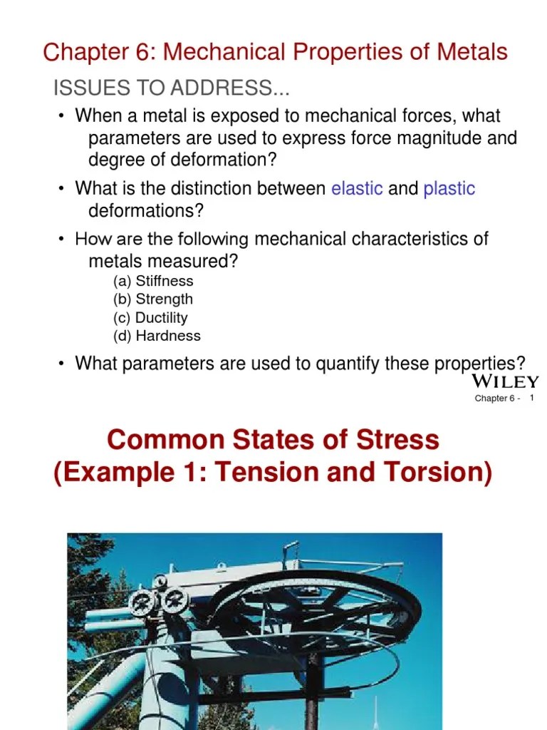 Ch6Mechanical Properties PDF Deformation (Engineering) Plasticity (Physics)