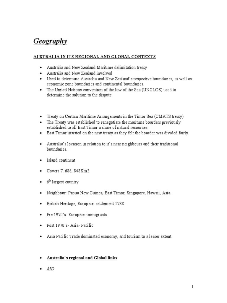 Year 10 Geography Exam Notes PDF Beach Coast