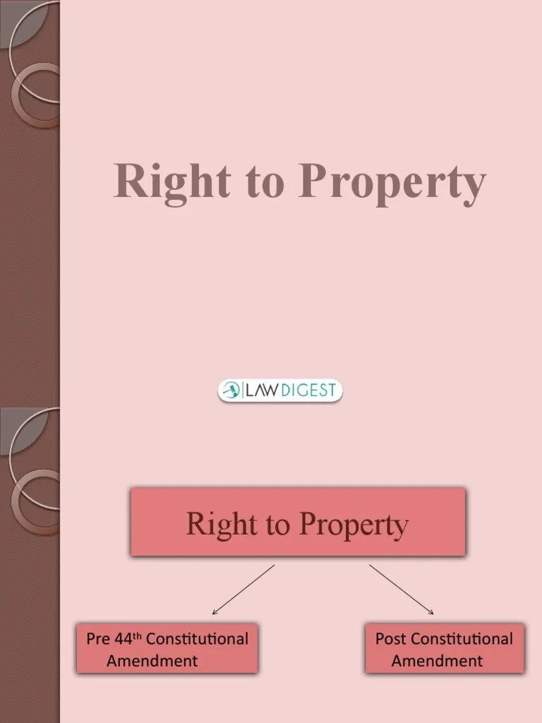 RIGHT TO PRoperty PDF